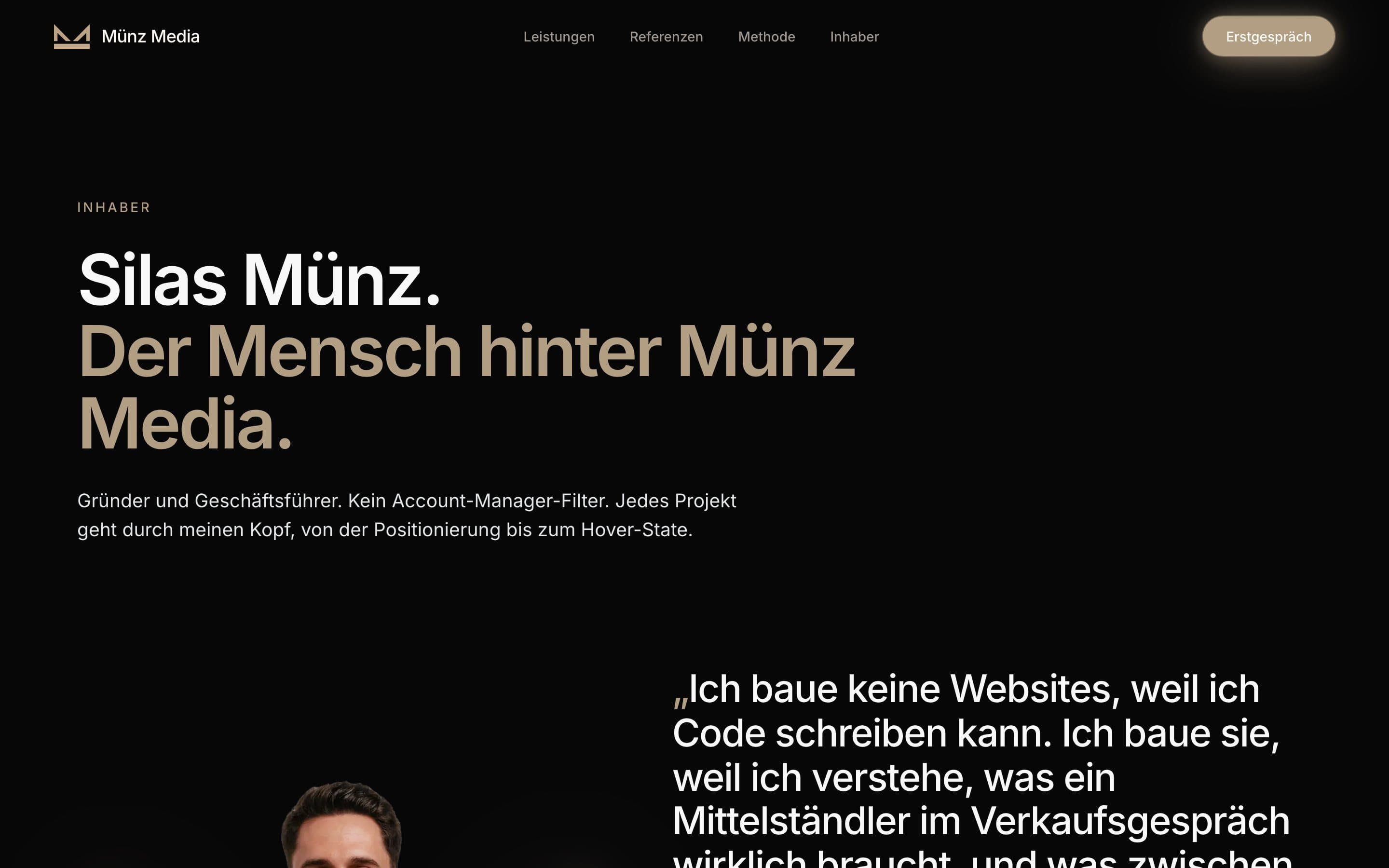 Gesichter und Blickrichtung bei muenzmedia.de/inhaber