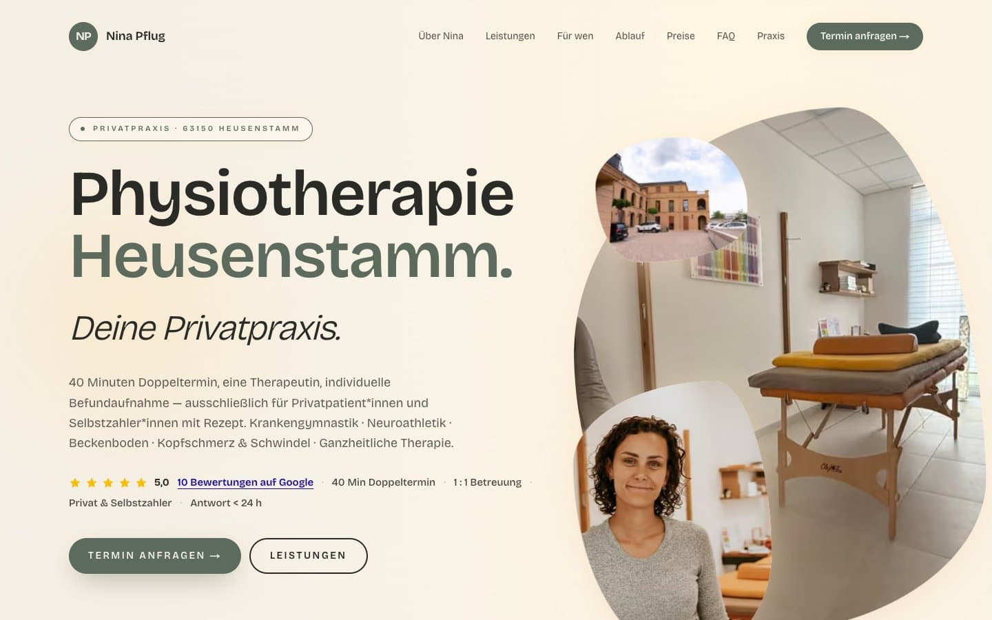Physiotherapie Heusenstamm, eine Münz Media Website