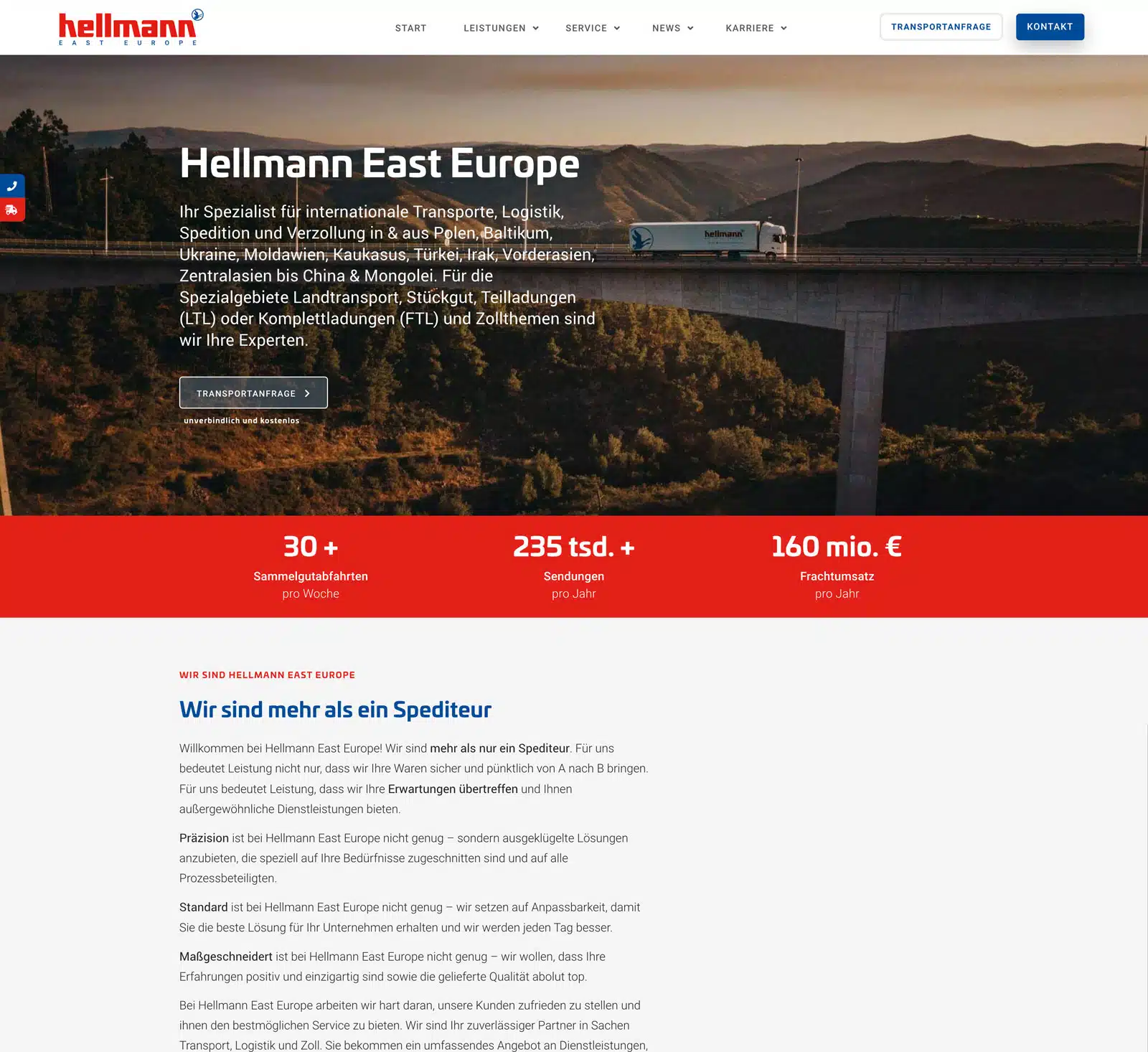 Hellmann East Europe nachher Website