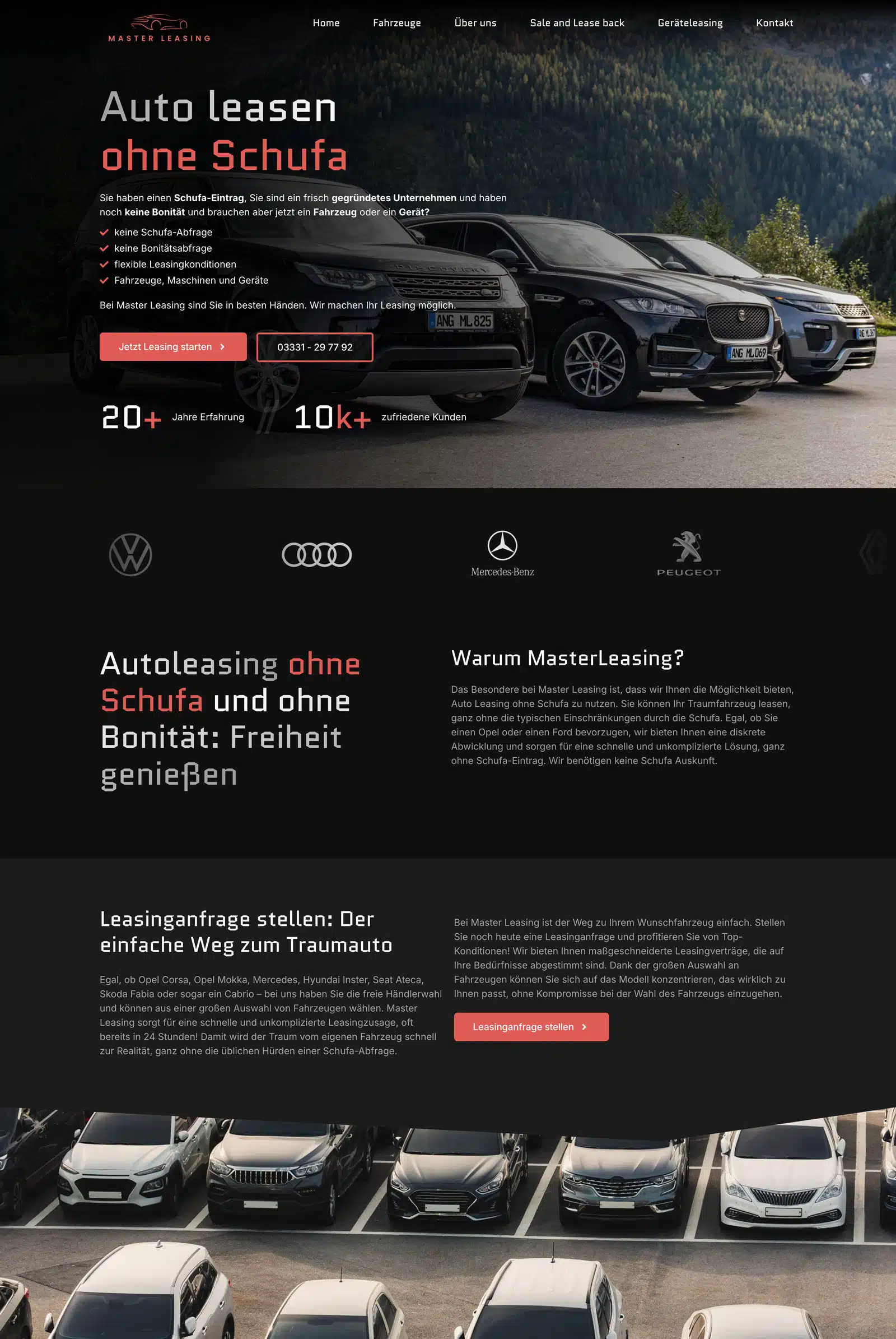 Master Leasing nachher Website